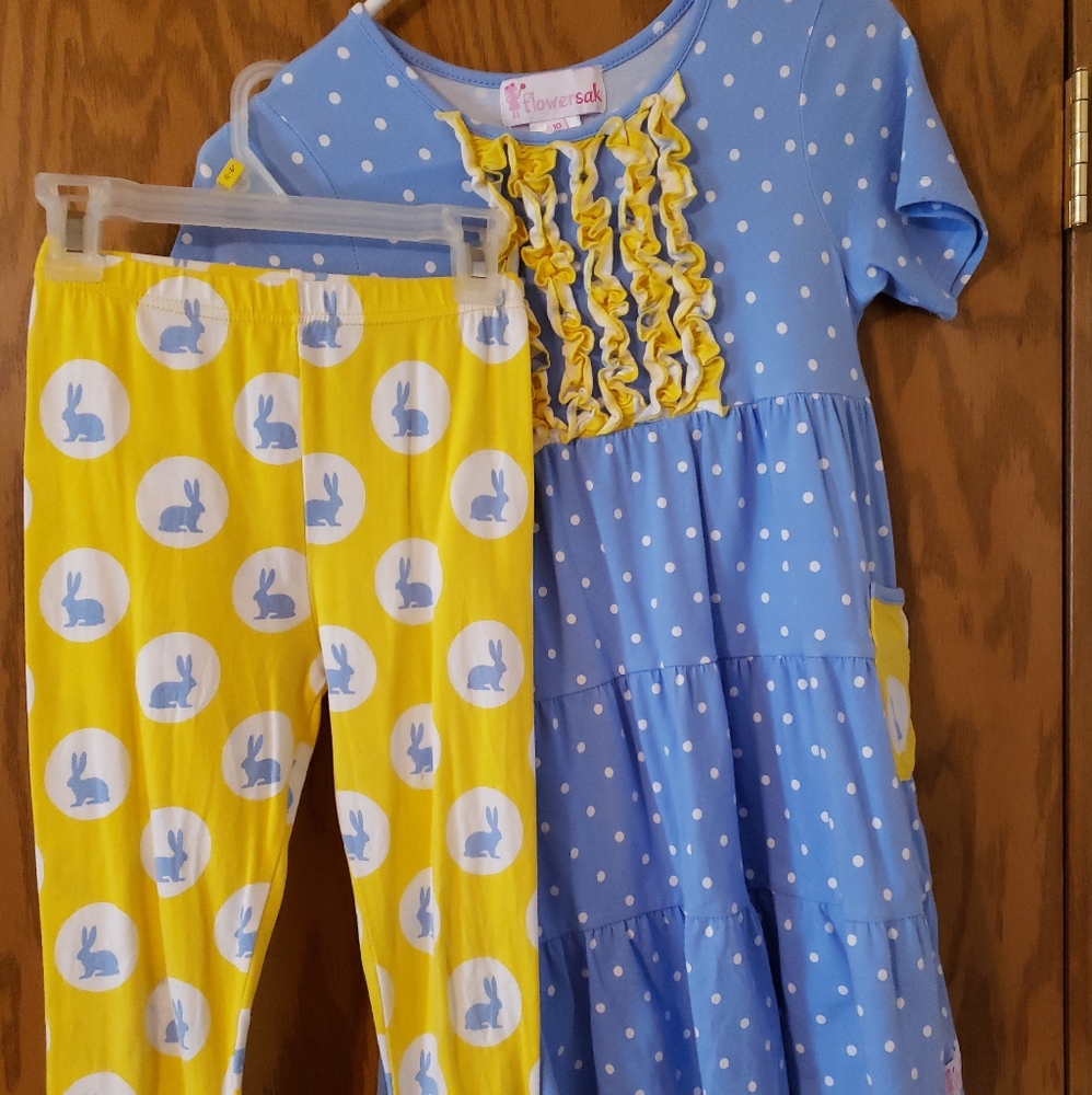 Flowersak 10 Dress/Leggings Set